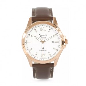 Alexandre Christie AC 1029 Rosegold White Man Leather MDLRGSL